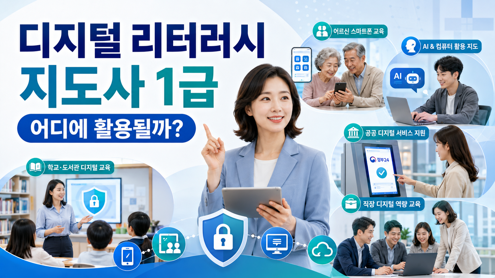 디지털 리터러시 지도사 1급은 어디에 활용될까: 교육현장, 복지관, 공공기관, 기업교육까지