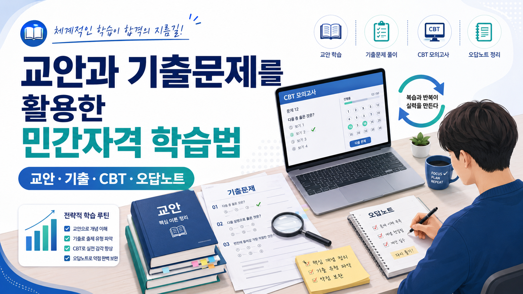 교안과 기출문제를 활용한 민간자격 학습법